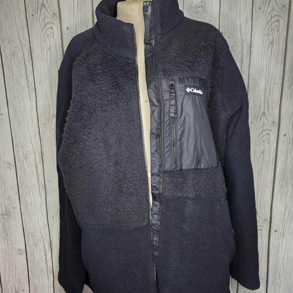 Columbia Women’s XXL Lodge Sherpa Full Zip Fleece Jacket - Black 1907601